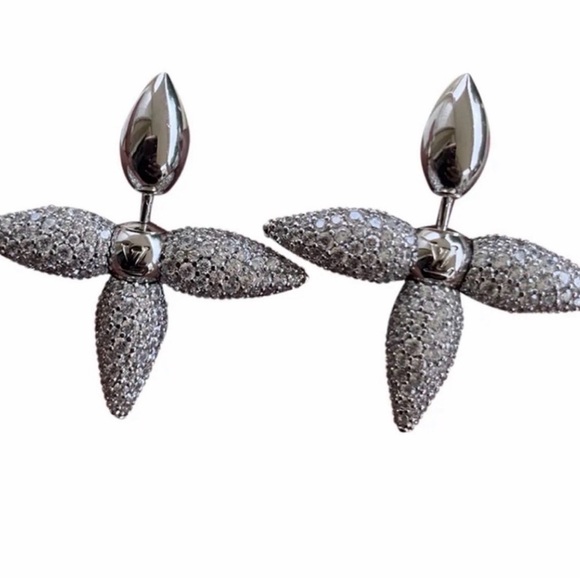 Louis Vuitton Jewelry - LV silver tone Louisette crystal earrings